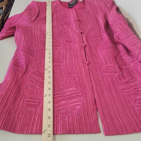 Natasia Collection New York 2 Piece Jacket Skirt Set Pink Womens Size 20 Formal - Picture 11 of 14